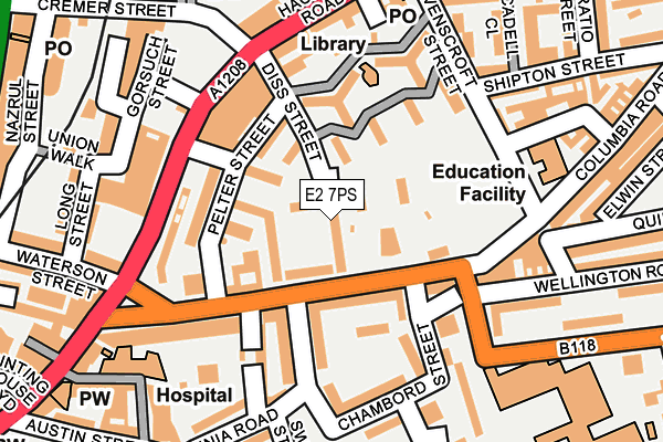 E2 7PS map - OS OpenMap – Local (Ordnance Survey)