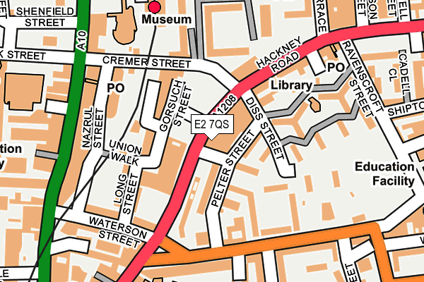 E2 7QS map - OS OpenMap – Local (Ordnance Survey)