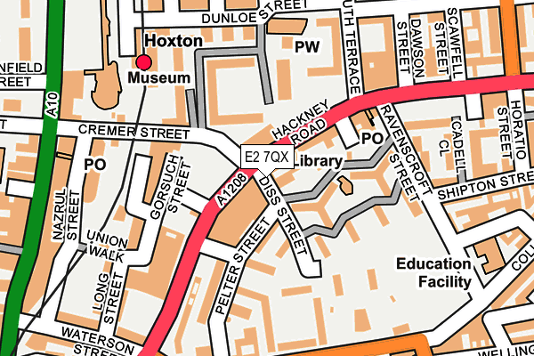 E2 7QX map - OS OpenMap – Local (Ordnance Survey)