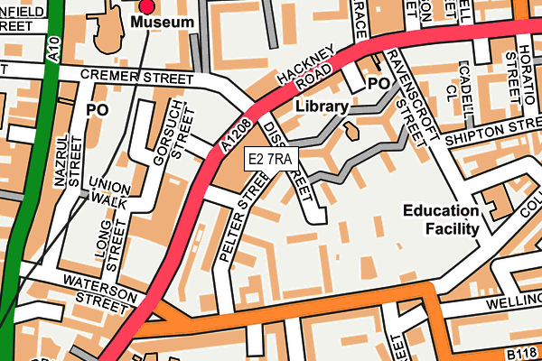 E2 7RA map - OS OpenMap – Local (Ordnance Survey)