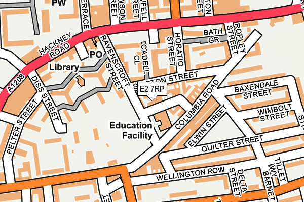 E2 7RP map - OS OpenMap – Local (Ordnance Survey)
