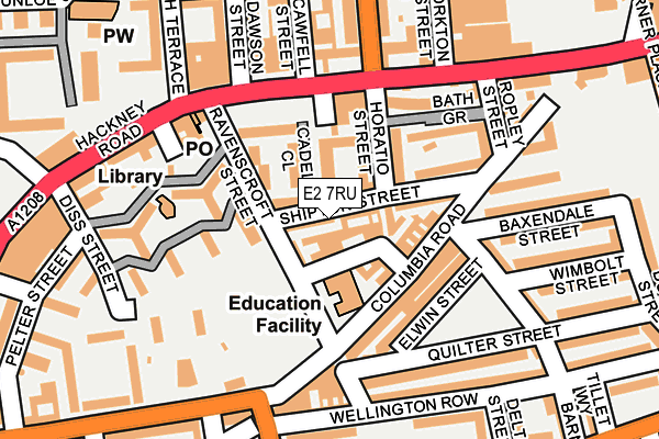 E2 7RU map - OS OpenMap – Local (Ordnance Survey)