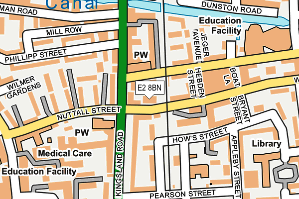 E2 8BN map - OS OpenMap – Local (Ordnance Survey)