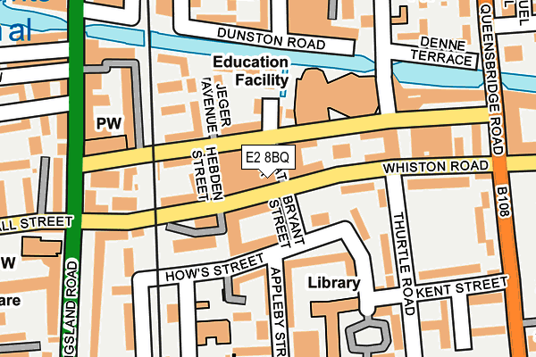 E2 8BQ map - OS OpenMap – Local (Ordnance Survey)