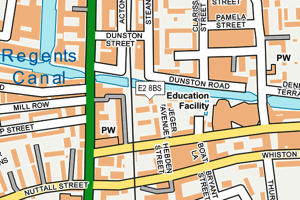 E2 8BS map - OS OpenMap – Local (Ordnance Survey)