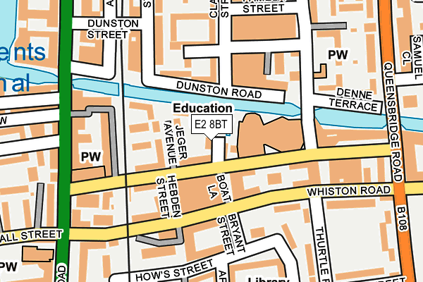 E2 8BT map - OS OpenMap – Local (Ordnance Survey)