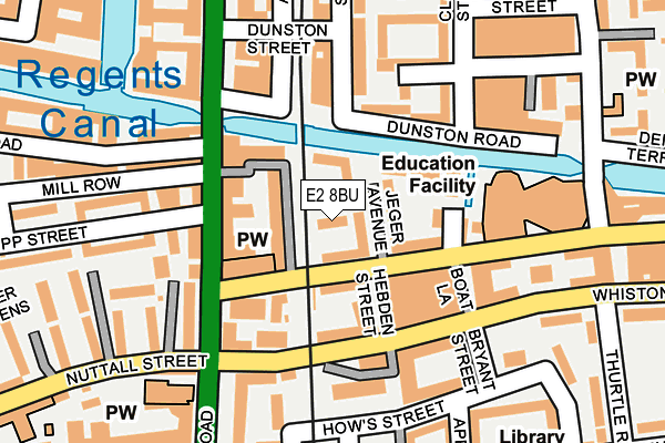E2 8BU map - OS OpenMap – Local (Ordnance Survey)