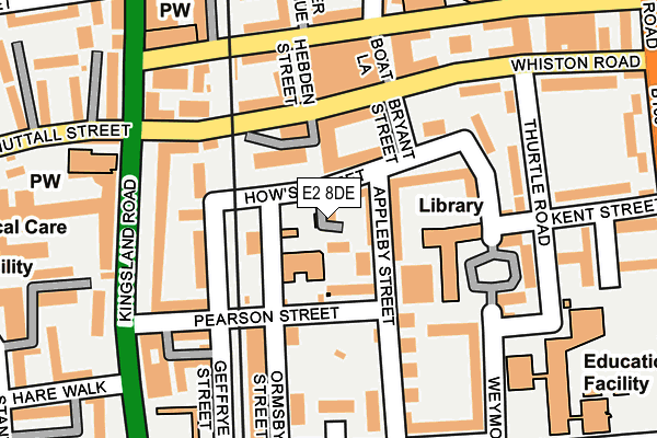 E2 8DE map - OS OpenMap – Local (Ordnance Survey)