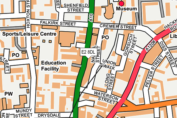 E2 8DL map - OS OpenMap – Local (Ordnance Survey)