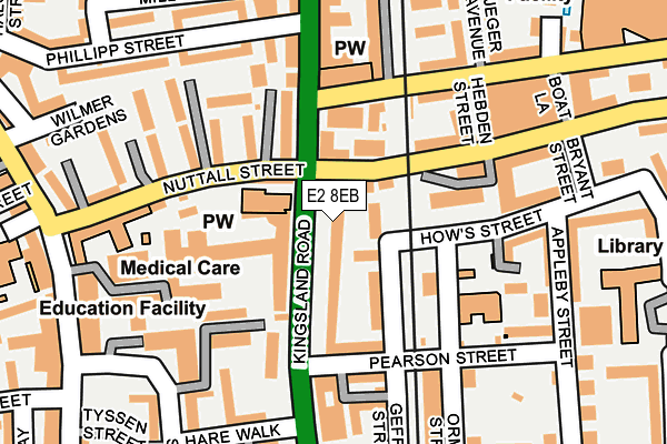 E2 8EB map - OS OpenMap – Local (Ordnance Survey)