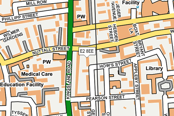 E2 8EE map - OS OpenMap – Local (Ordnance Survey)