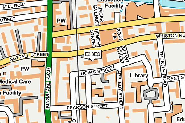 E2 8EG map - OS OpenMap – Local (Ordnance Survey)