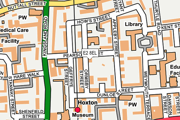 E2 8EL map - OS OpenMap – Local (Ordnance Survey)