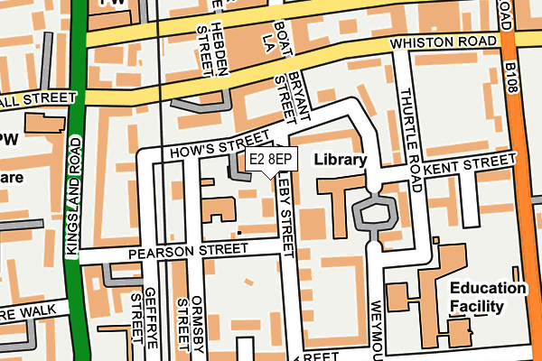 E2 8EP map - OS OpenMap – Local (Ordnance Survey)