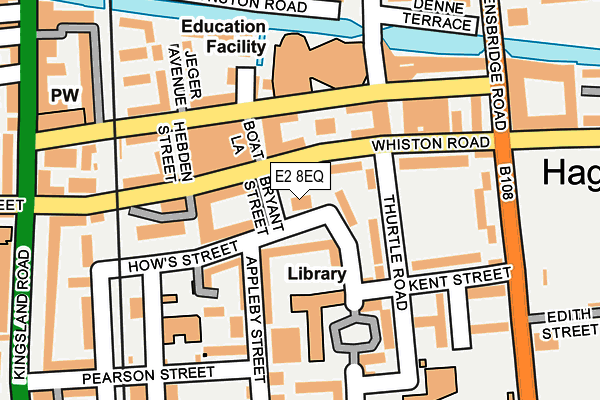 E2 8EQ map - OS OpenMap – Local (Ordnance Survey)