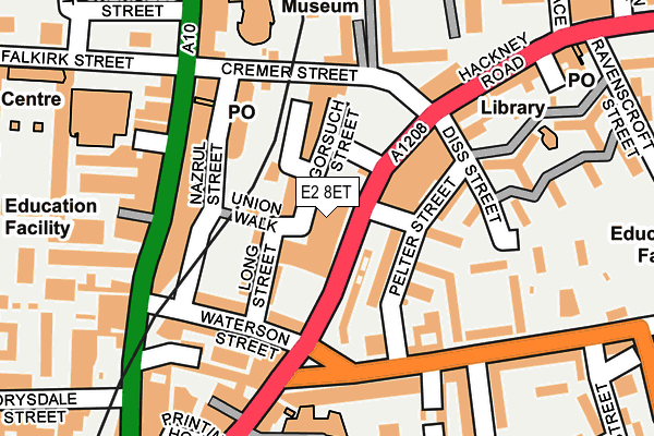 E2 8ET map - OS OpenMap – Local (Ordnance Survey)