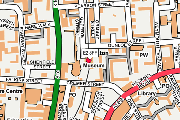 E2 8FF map - OS OpenMap – Local (Ordnance Survey)