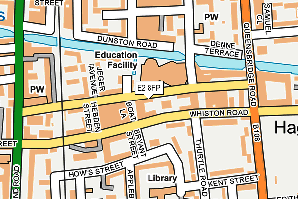 E2 8FP map - OS OpenMap – Local (Ordnance Survey)