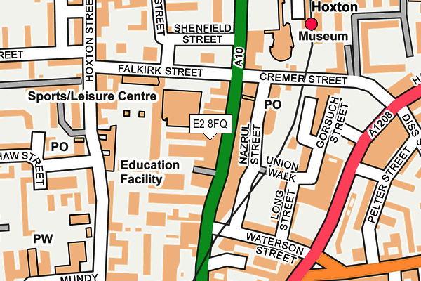 E2 8FQ map - OS OpenMap – Local (Ordnance Survey)