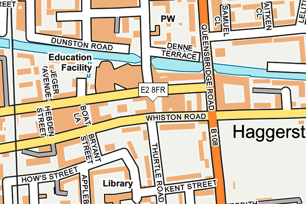 E2 8FR map - OS OpenMap – Local (Ordnance Survey)