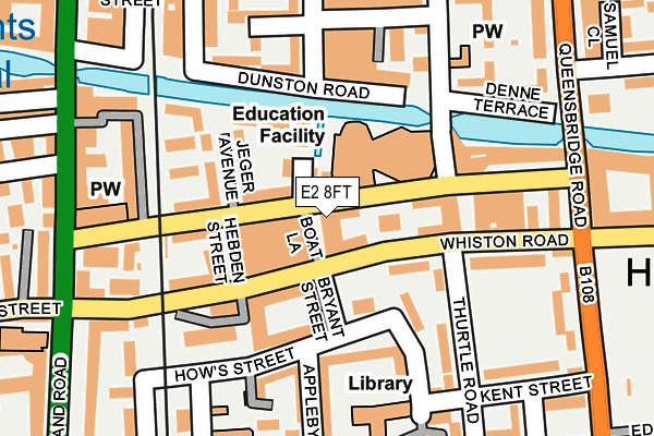 E2 8FT map - OS OpenMap – Local (Ordnance Survey)