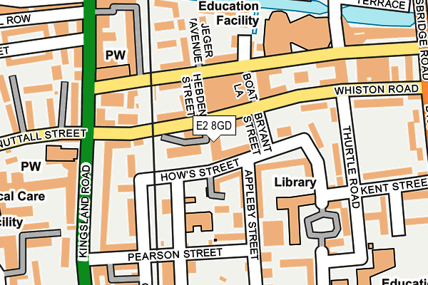 E2 8GD map - OS OpenMap – Local (Ordnance Survey)
