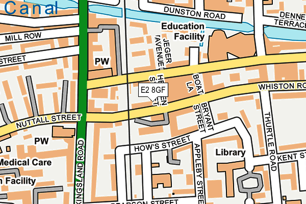 E2 8GF map - OS OpenMap – Local (Ordnance Survey)