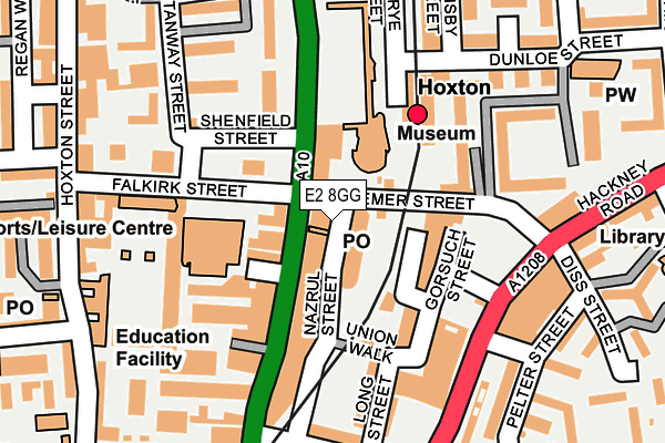 E2 8GG map - OS OpenMap – Local (Ordnance Survey)