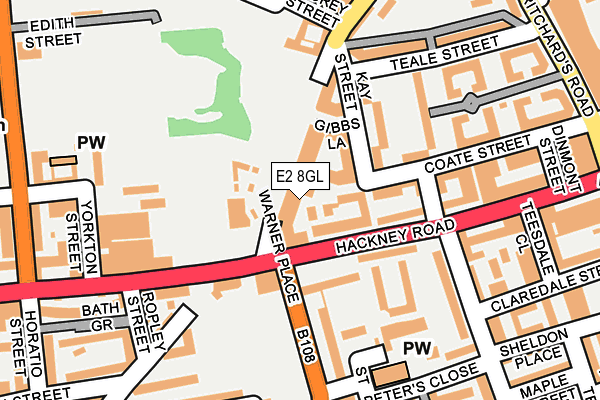 E2 8GL map - OS OpenMap – Local (Ordnance Survey)