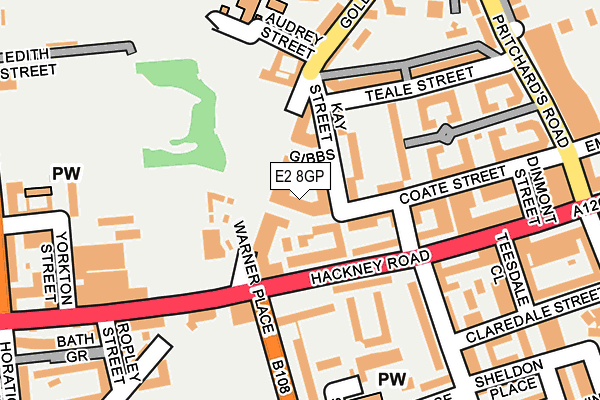 E2 8GP map - OS OpenMap – Local (Ordnance Survey)