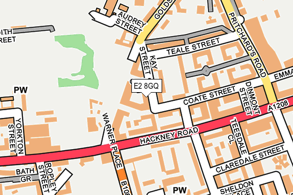 E2 8GQ map - OS OpenMap – Local (Ordnance Survey)
