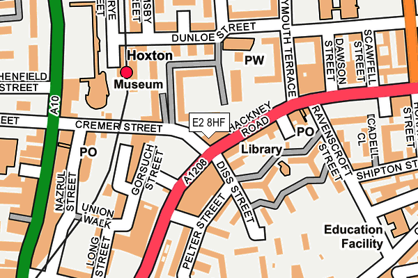 E2 8HF map - OS OpenMap – Local (Ordnance Survey)