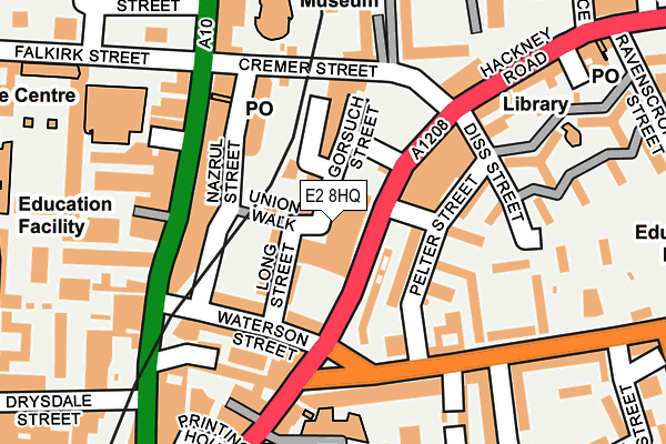 E2 8HQ map - OS OpenMap – Local (Ordnance Survey)