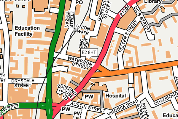 E2 8HT map - OS OpenMap – Local (Ordnance Survey)