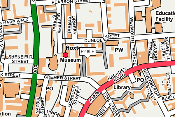 E2 8LE map - OS OpenMap – Local (Ordnance Survey)