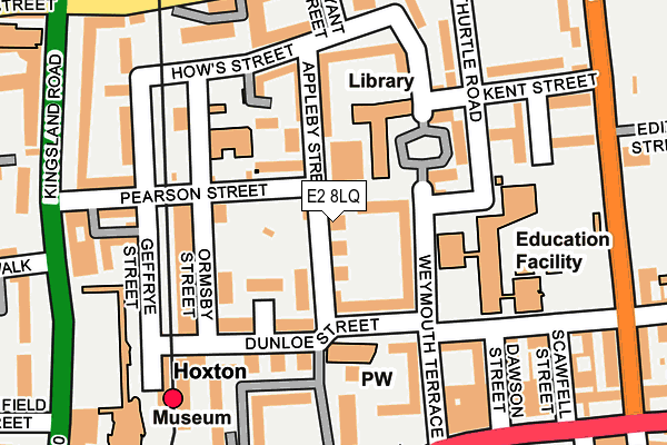 E2 8LQ map - OS OpenMap – Local (Ordnance Survey)