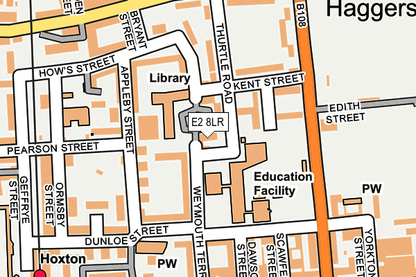 E2 8LR map - OS OpenMap – Local (Ordnance Survey)