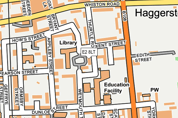 E2 8LT map - OS OpenMap – Local (Ordnance Survey)