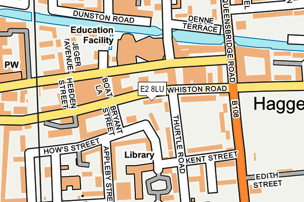 E2 8LU map - OS OpenMap – Local (Ordnance Survey)