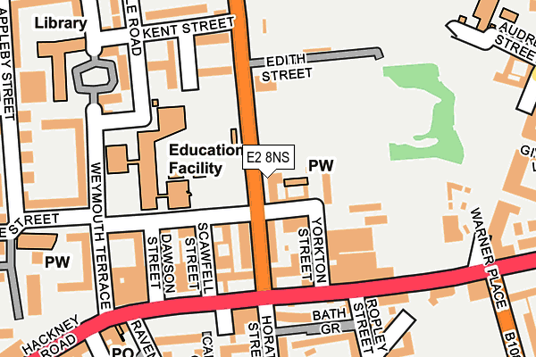 E2 8NS map - OS OpenMap – Local (Ordnance Survey)