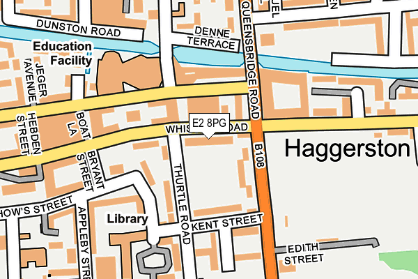 E2 8PG map - OS OpenMap – Local (Ordnance Survey)