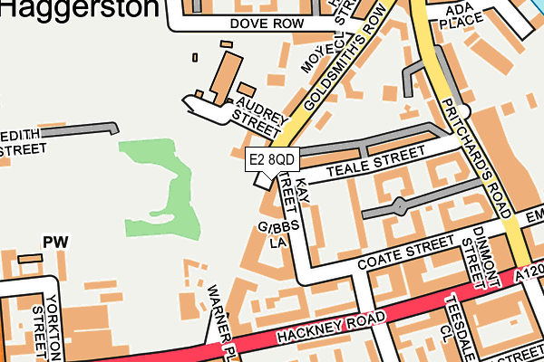 E2 8QD map - OS OpenMap – Local (Ordnance Survey)