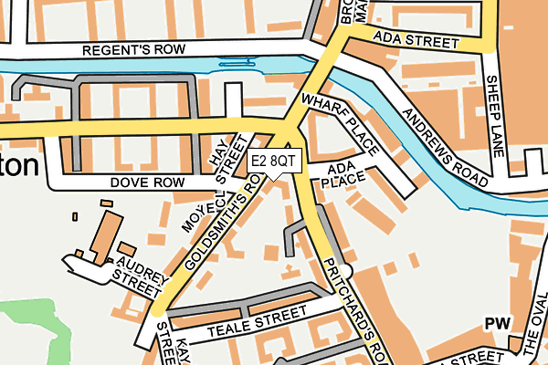 E2 8QT map - OS OpenMap – Local (Ordnance Survey)