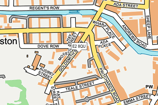 E2 8QU map - OS OpenMap – Local (Ordnance Survey)