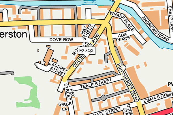 E2 8QX map - OS OpenMap – Local (Ordnance Survey)