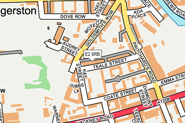 E2 8RB map - OS OpenMap – Local (Ordnance Survey)