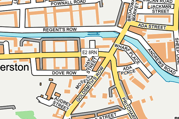 E2 8RN map - OS OpenMap – Local (Ordnance Survey)