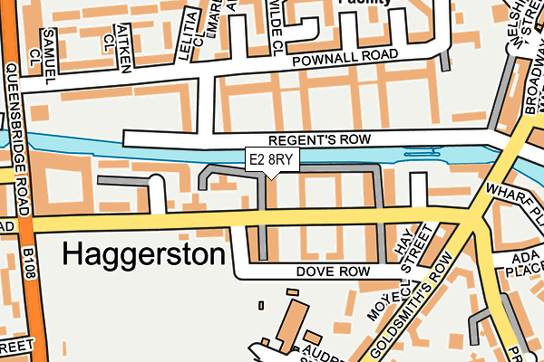 E2 8RY map - OS OpenMap – Local (Ordnance Survey)