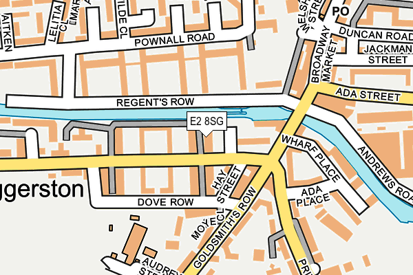 E2 8SG map - OS OpenMap – Local (Ordnance Survey)