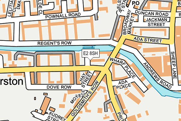 E2 8SH map - OS OpenMap – Local (Ordnance Survey)